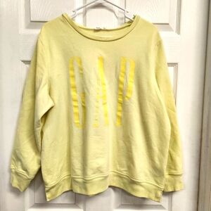 GAP Women's Yellow Crewneck Sweater XL